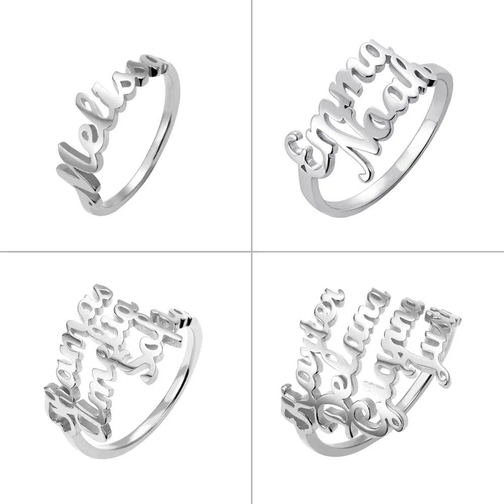 Personalized Multiple Name Ring - Glamour