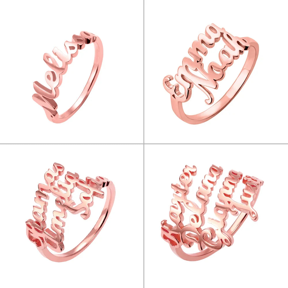 Personalized Multiple Name Ring - Glamour