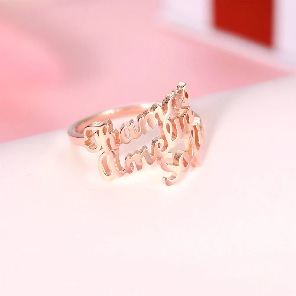 Personalized Multiple Name Ring - Glamour