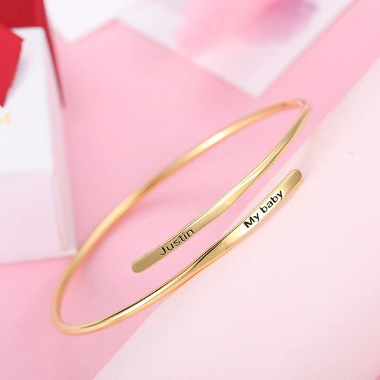 Engraved Adjustable Name Bracelet