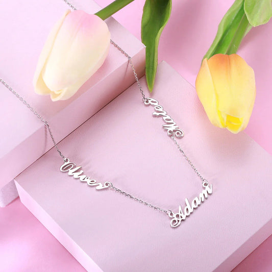 Personalized Tres-Names Necklace