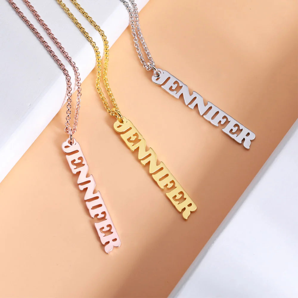 Customized Vertical Name Necklace - Glamour