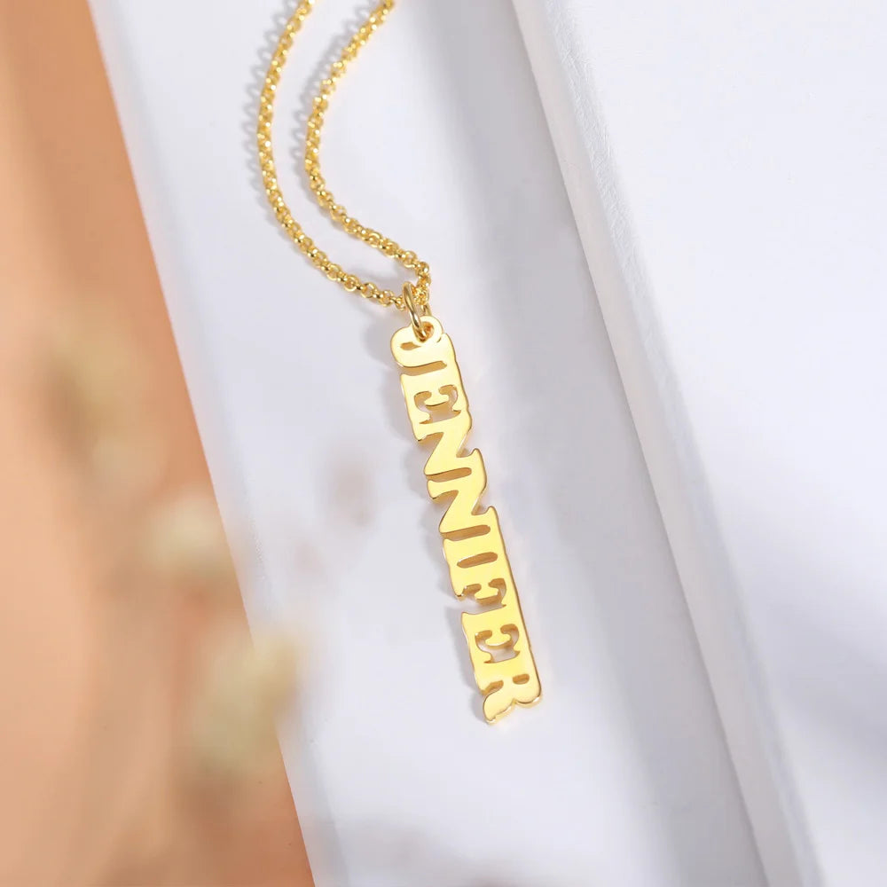 Customized Vertical Name Necklace - Glamour