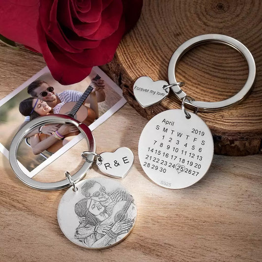 Custom Engraved Photo Keychain