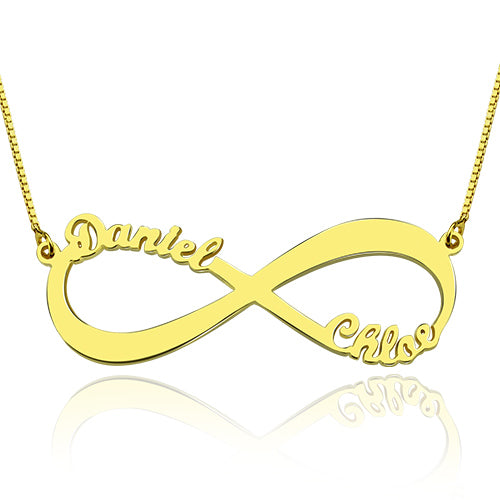 Infinity Necklace Double Names