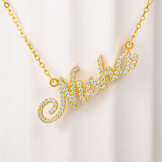 Full Birthstone Carrie Name Necklace