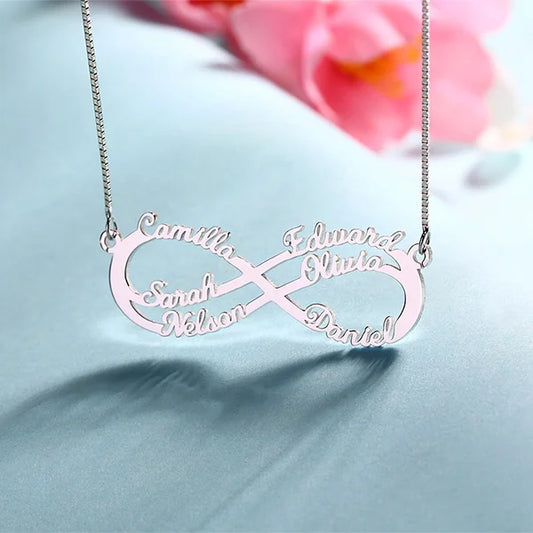 Infinity Necklace With 6 Names